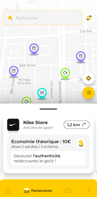 Géolocalisation des avantages